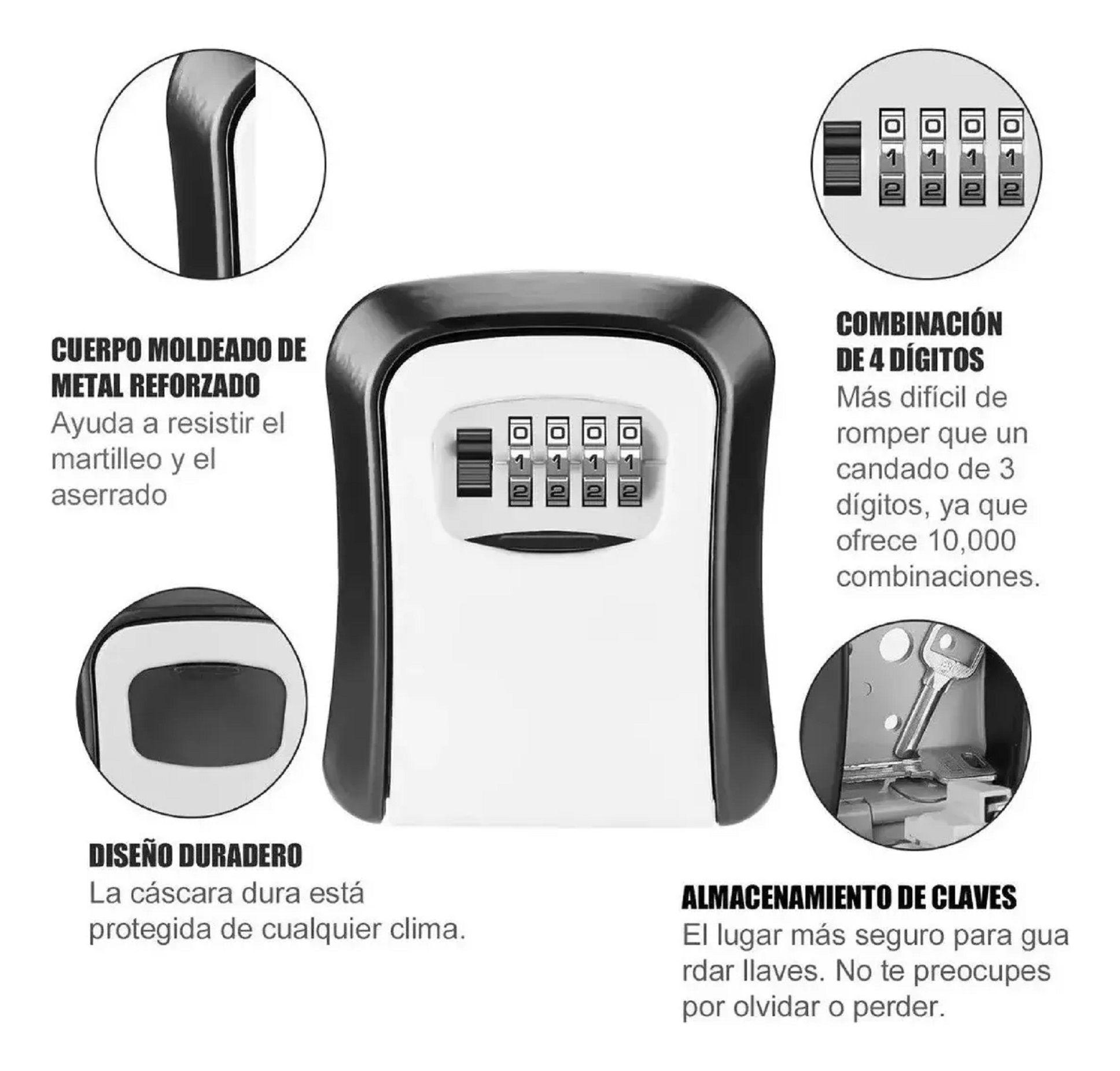 Caja De Seguridad De Metal Con Clave Para Llaves-2