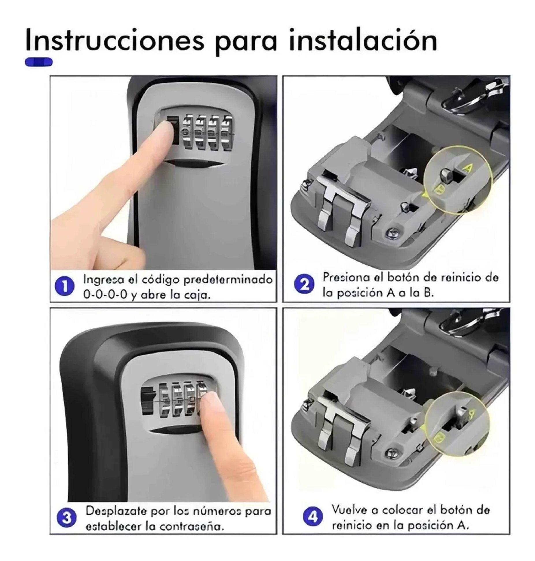 Caja De Seguridad De Metal Con Clave Para Llaves-3