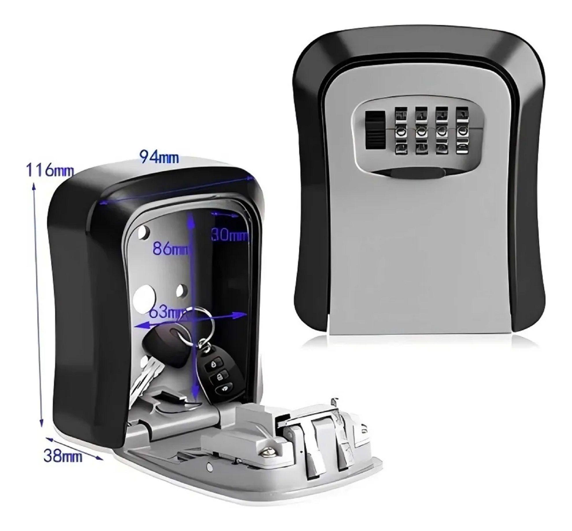 Caja De Seguridad De Metal Con Clave Para Llaves-4