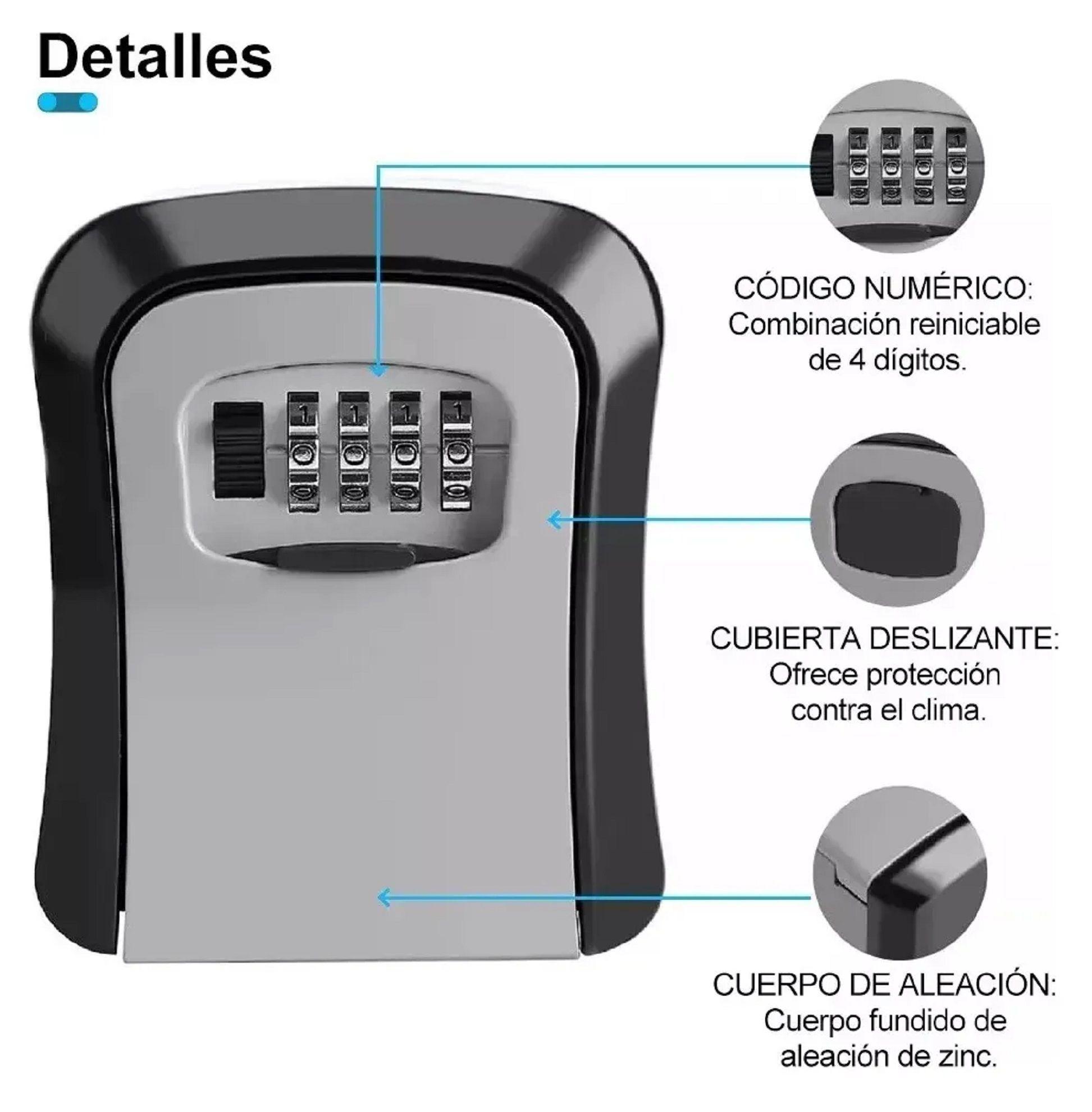 Caja De Seguridad De Metal Con Clave Para Llaves-5