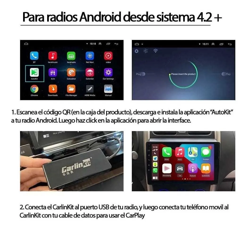 Carlinkit Inalambrico Apple Carplay Android Auto-4