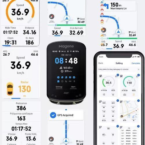 Ciclocomputador Bicicleta Gps Magene C506SE Negro-4