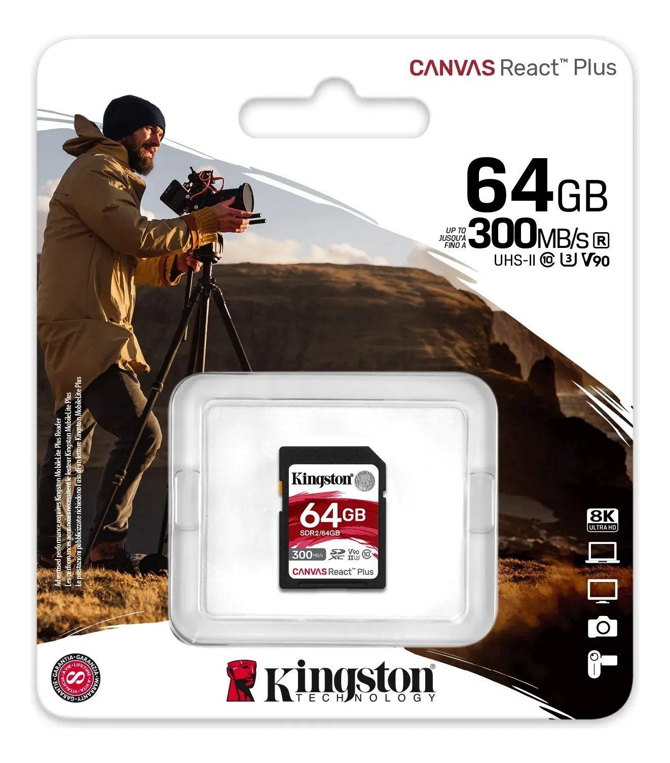 Memoria Sd Kingston Canvas React Plus V90 64gb-2