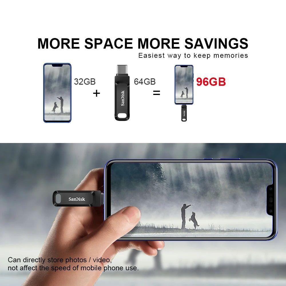 Pendrive Sandisk Dual Drive Go Usb Tipo A Y C 512gb Usb 3 2-4