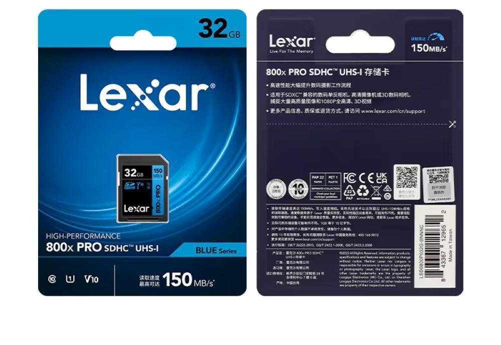Tarjeta De Memoria Lexar High Perfomance 800x 32gb Clase 10-3