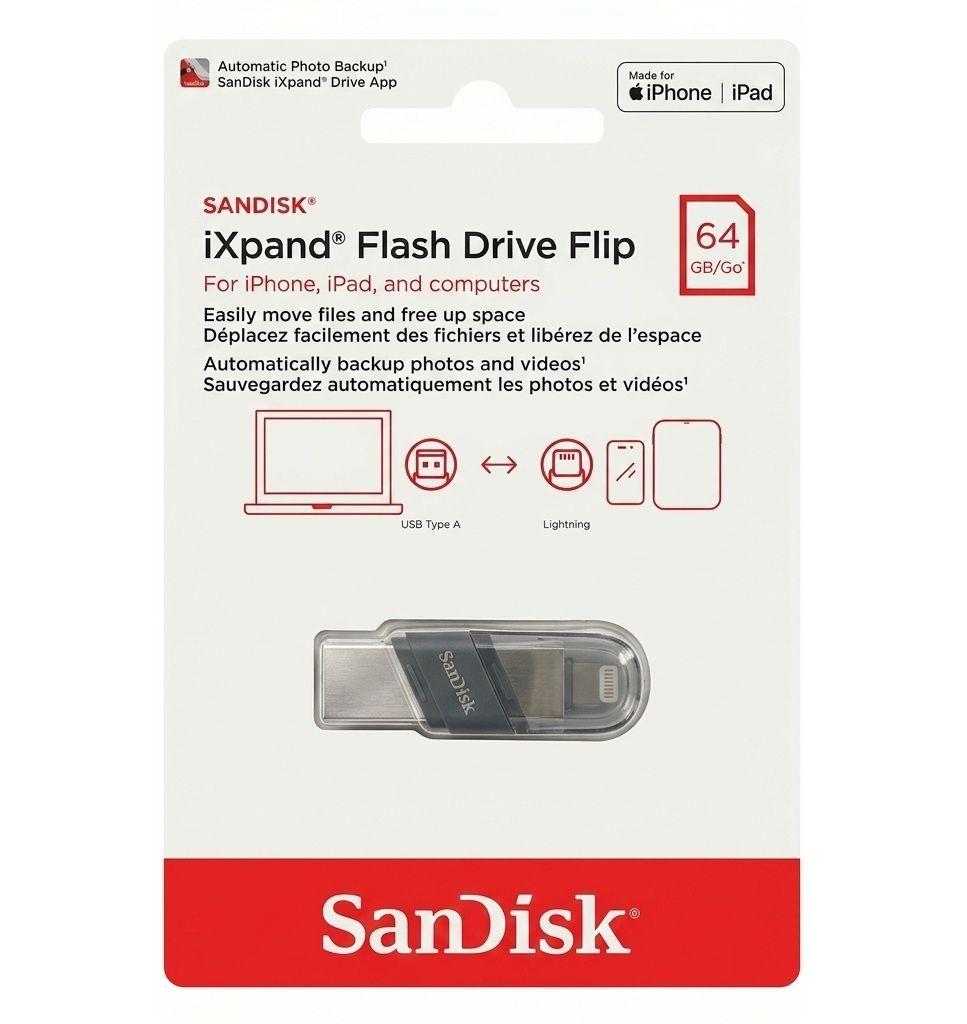 Pendrive Sandisk Ixpand Flash Drive Flip 64 Gb iPhone-3