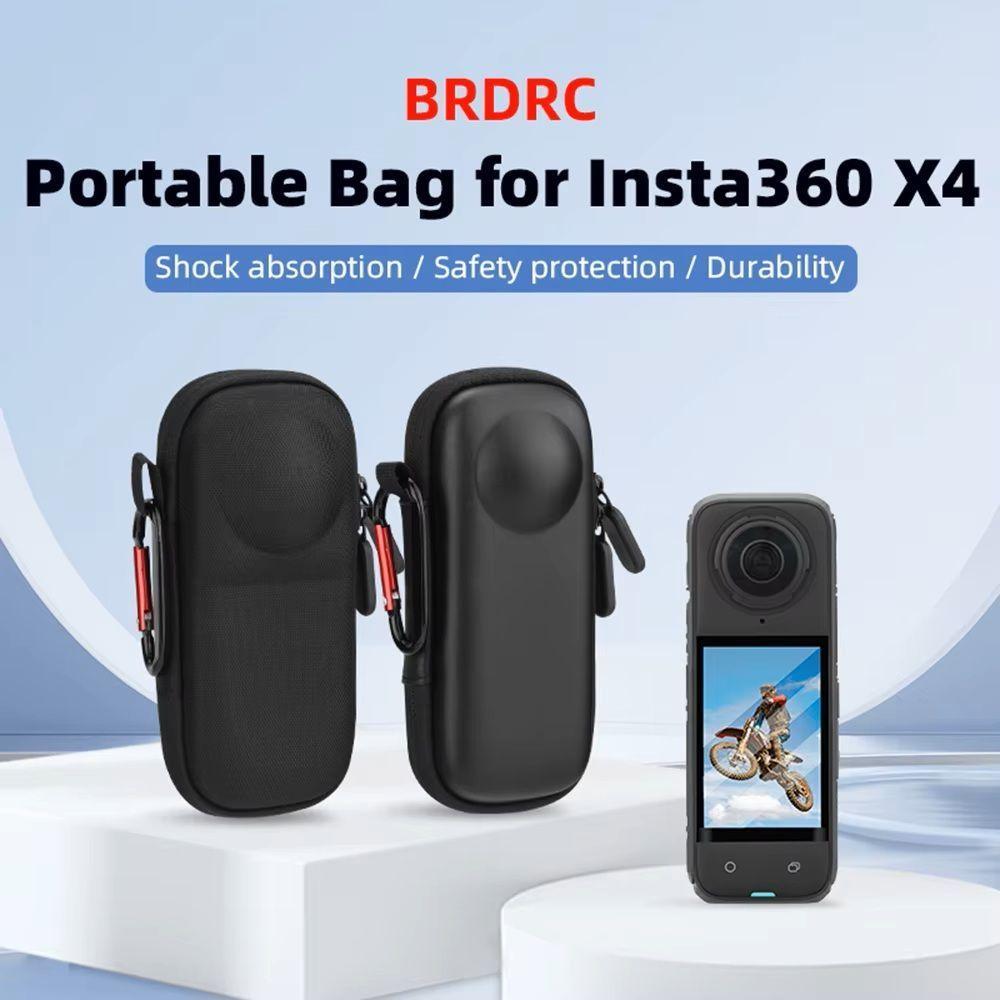 Estuche Rígido de PU para Insta360 X4 / X5 con Gancho Metálico-4
