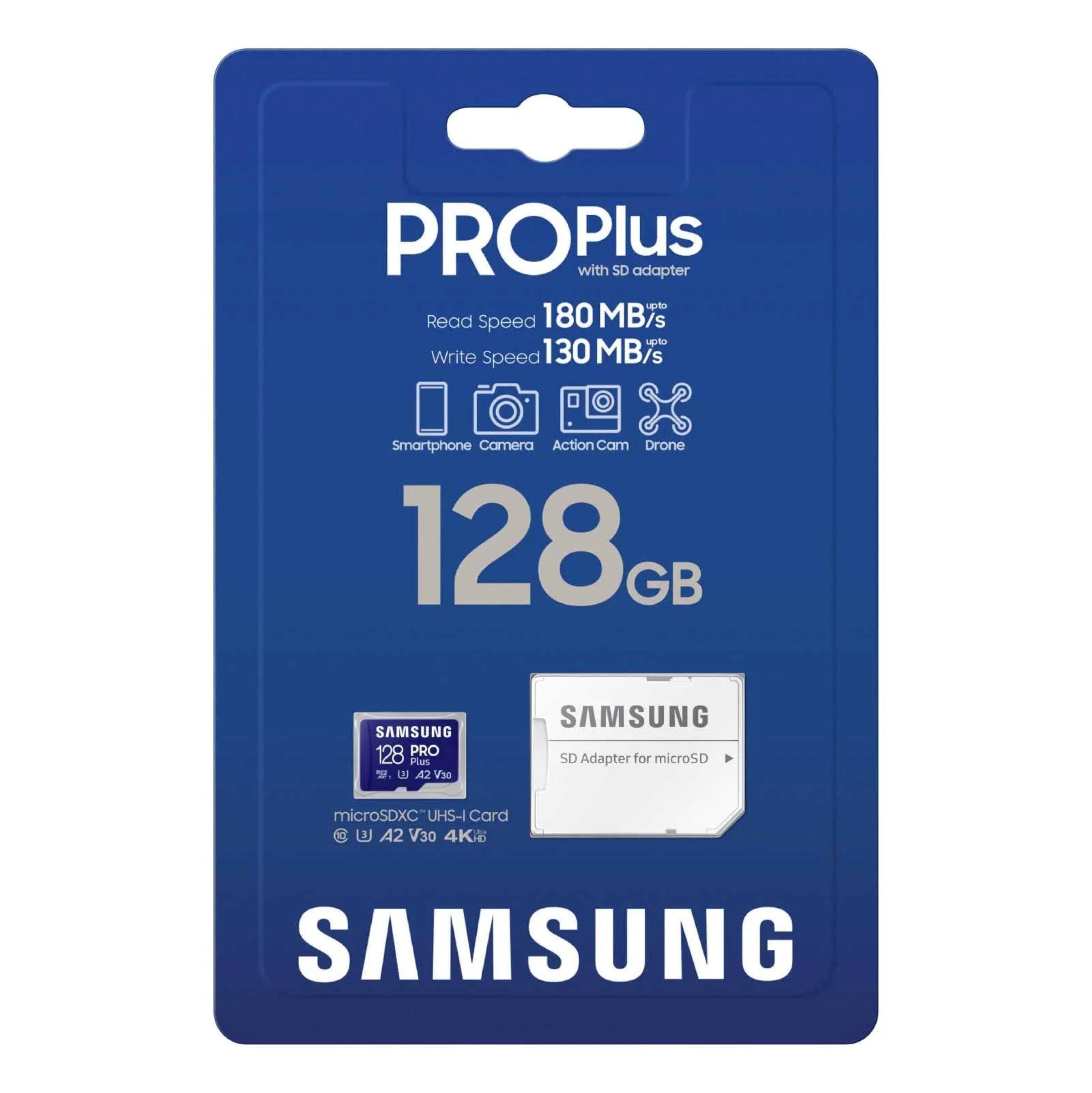 Memoria Microsd Samsung Pro Plus 128gb 180mb/s V30, A2, 4k-2