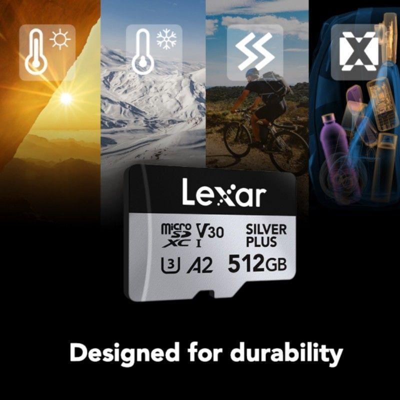 Memoria Microsd Lexar Silver Plus 512gb V30 A2 4k Uhd-4