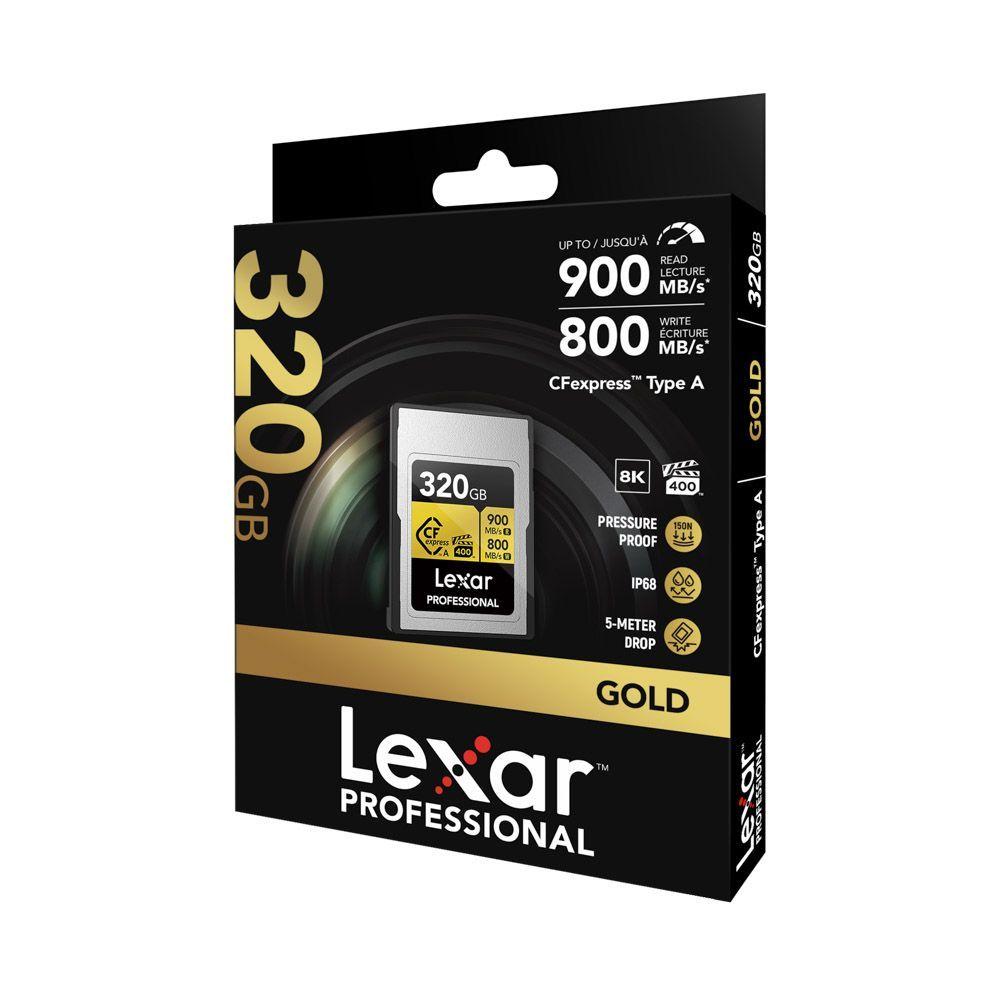 Tarjeta de Memoria CF Express Tipo A Lexar Gold 320 GB 900Mbs 8K-3