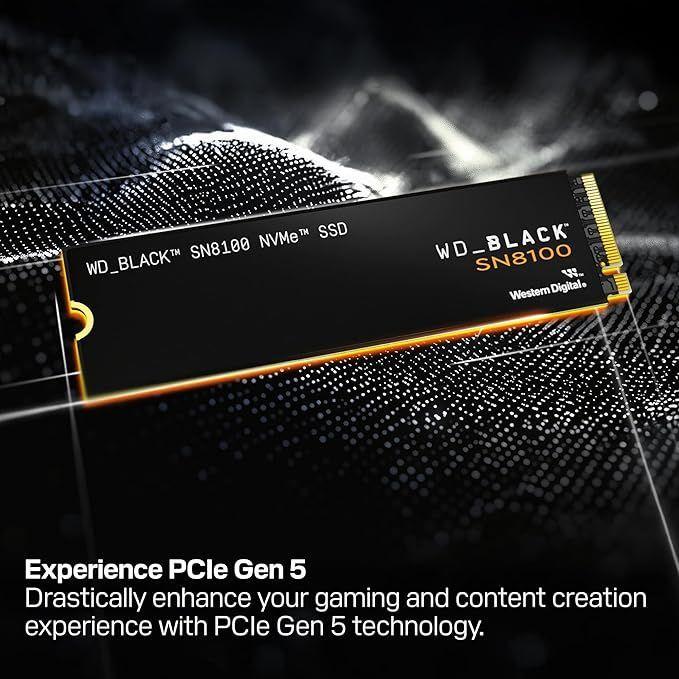 SSD WD BLACK SN8100 1 TB M 2 PCIe Gen 5 NVMe-3