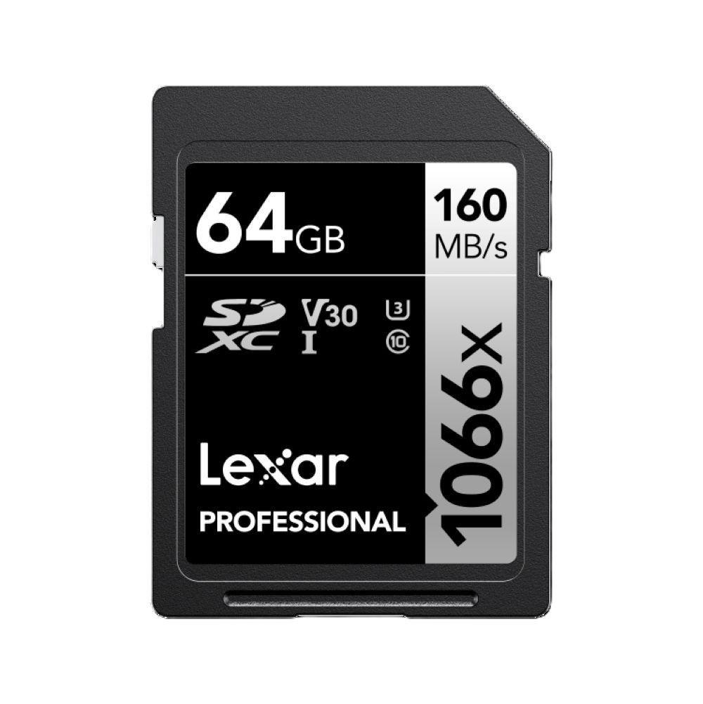 Tarjeta de Memoria SD Lexar SILVER Series 1066x 64GB 160mb s U3 V30 4K UHD-0