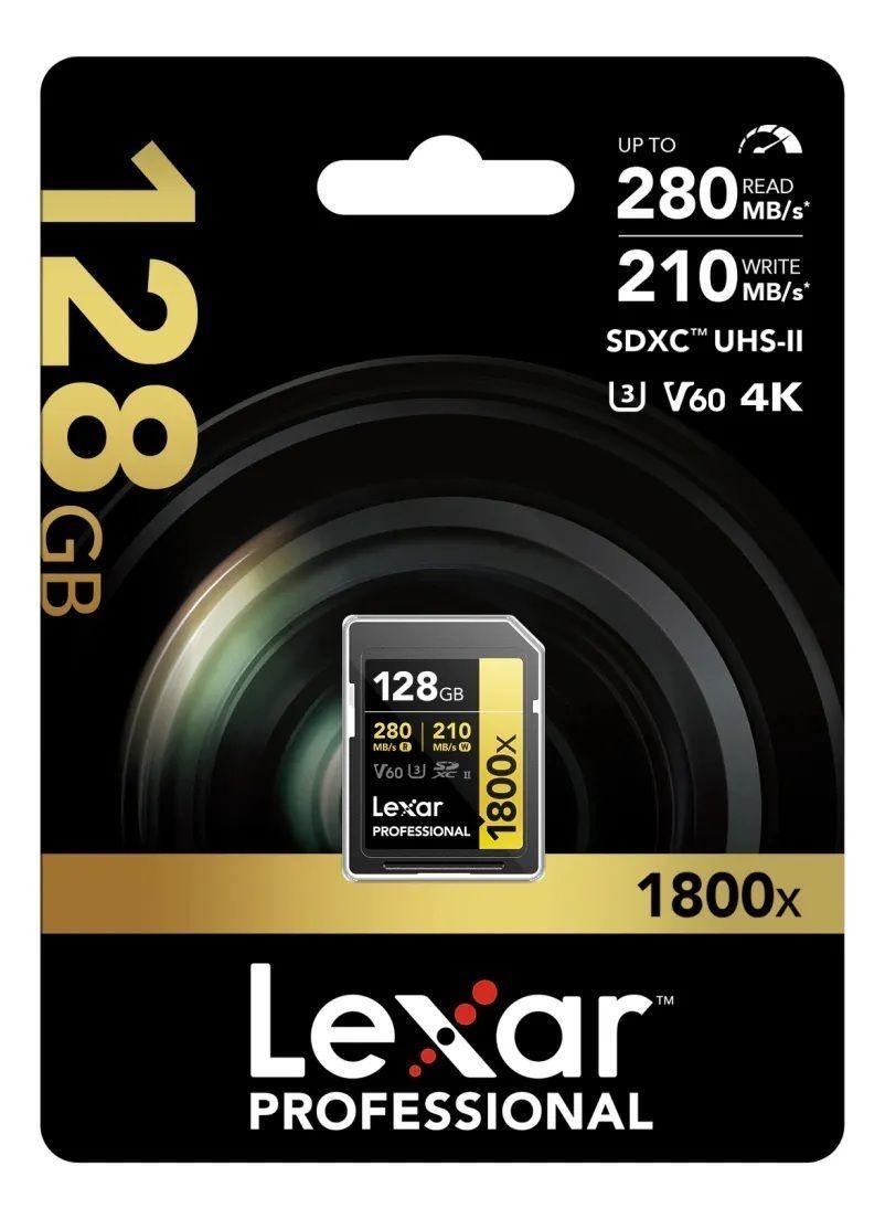 Tarjeta Sdxc 128gb Lexar Professional 1800x Uhs ii 280mb s-2