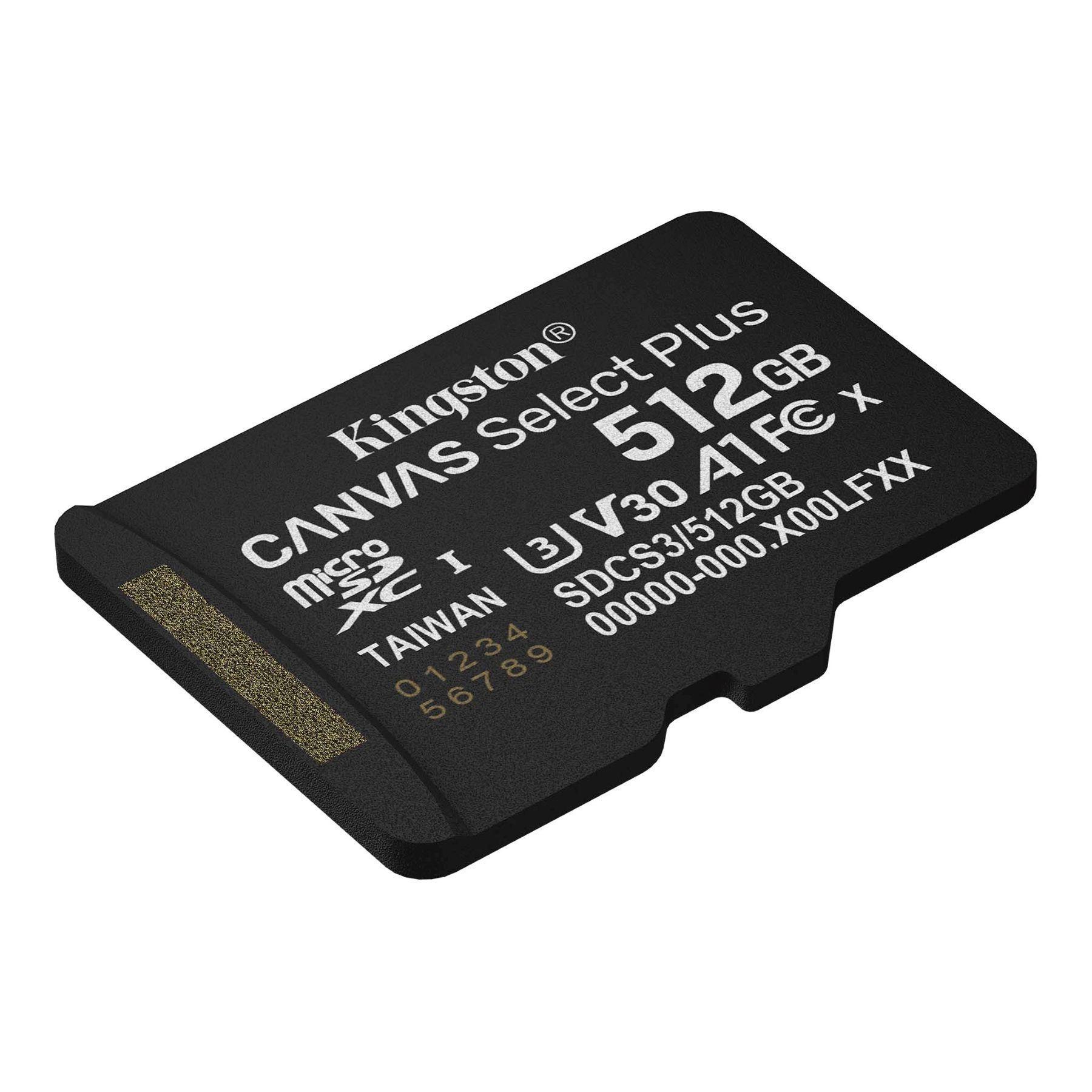 Microsd Kingston Canvas Select Plus 512gb C10 V30-2