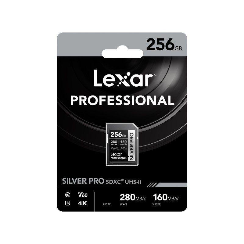 Memoria SD Lexar Silver Pro 256GB 280MB S UHS II U3 V60 4K-1