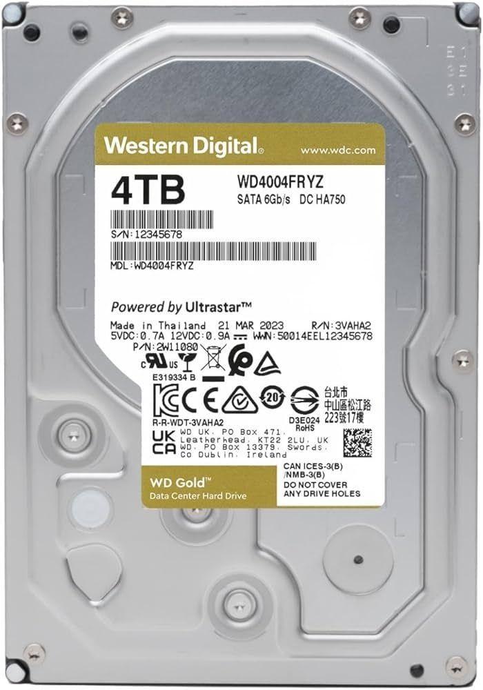 Disco Duro Western Digital Gold WD4004FRIZ HDD 4TB 3 5 Sata-2
