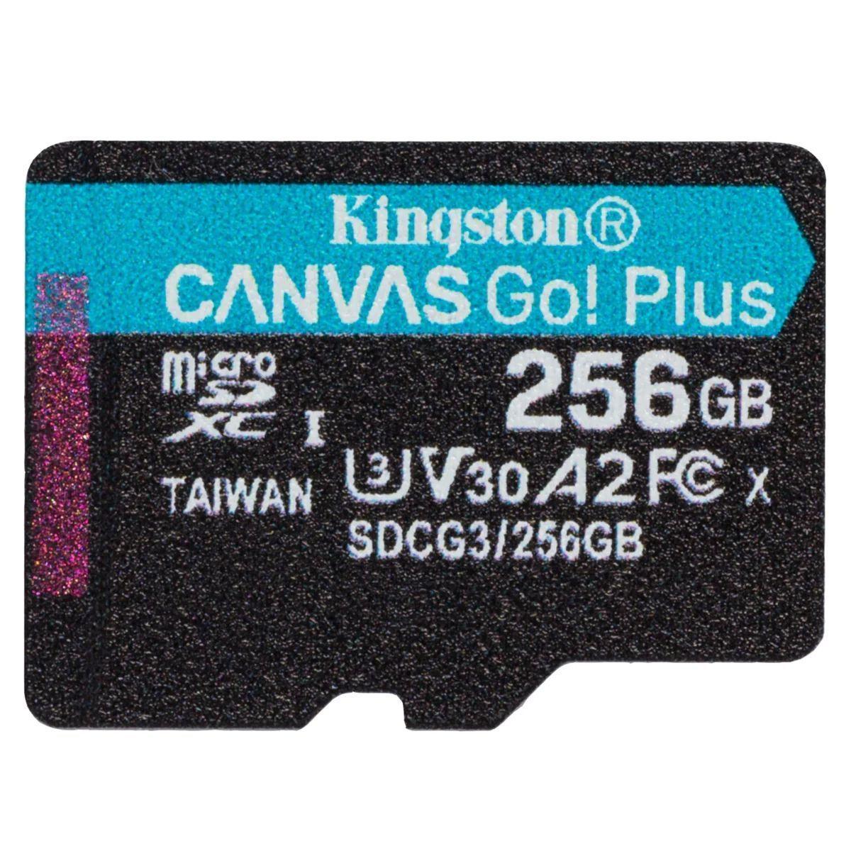 Microsd Kingston Canvas Go Plus 256gb U3 V30 A2-4