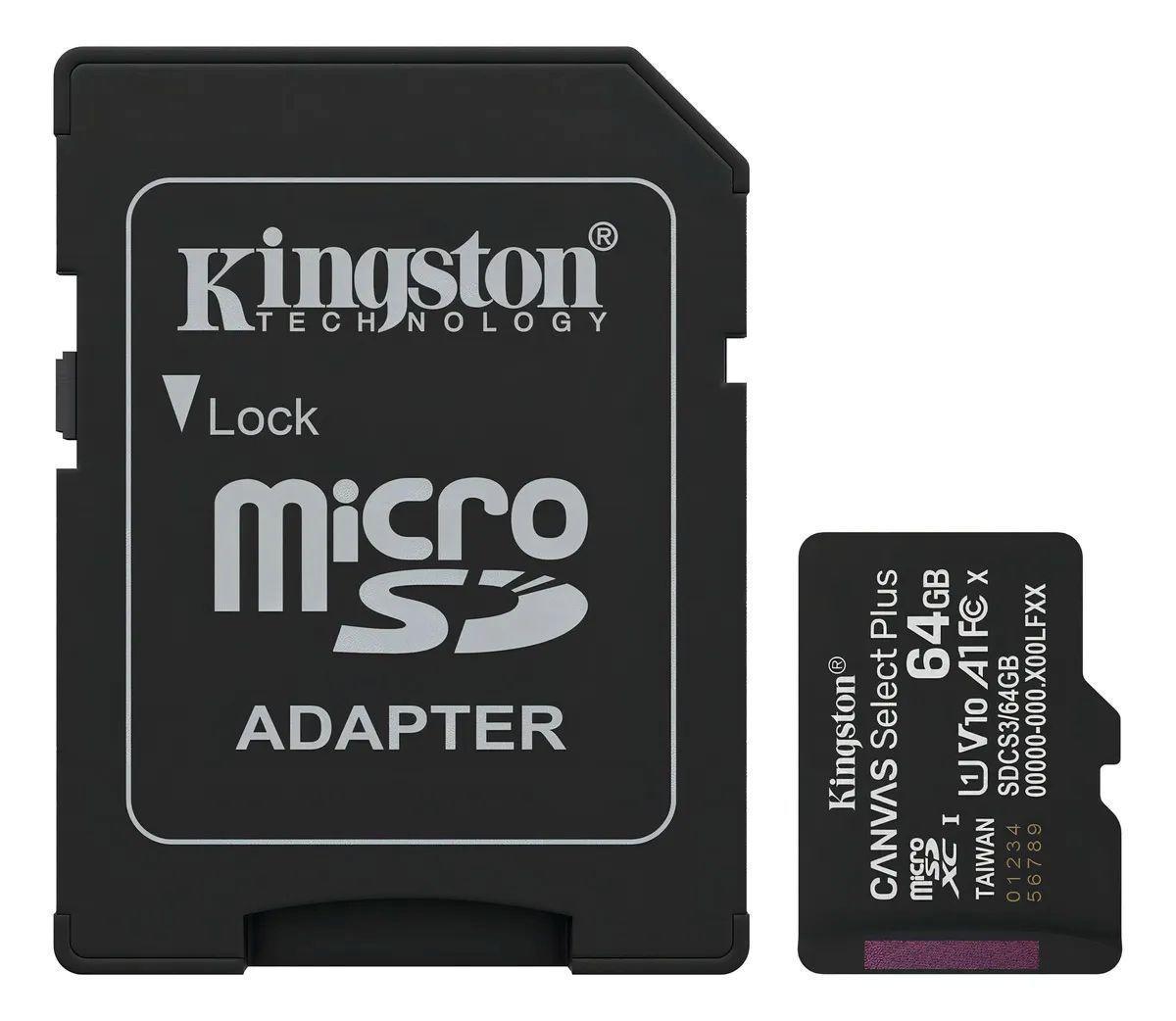 Microsd Kingston Canvas Select Plus 64gb C10-0