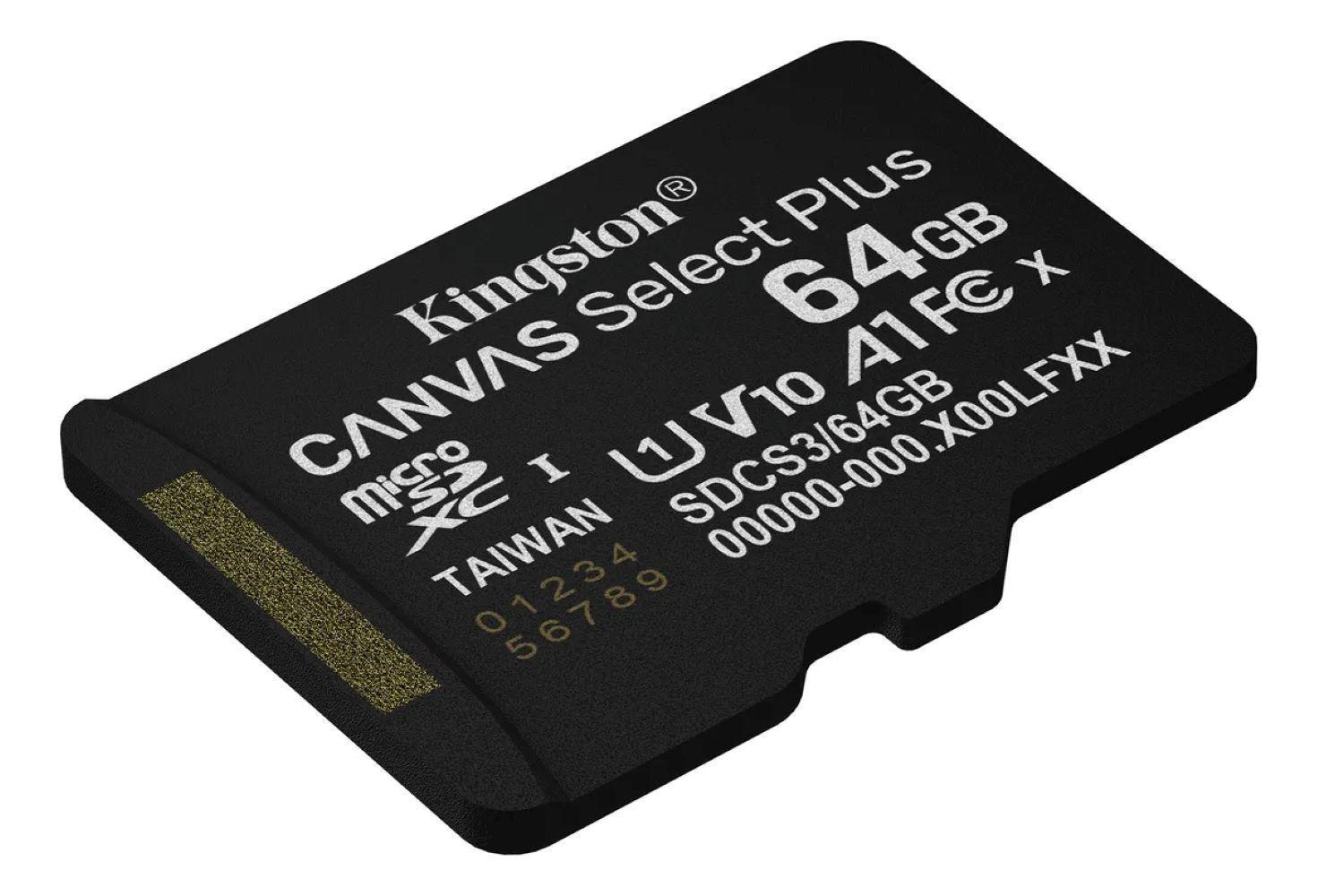 Microsd Kingston Canvas Select Plus 64gb C10-2