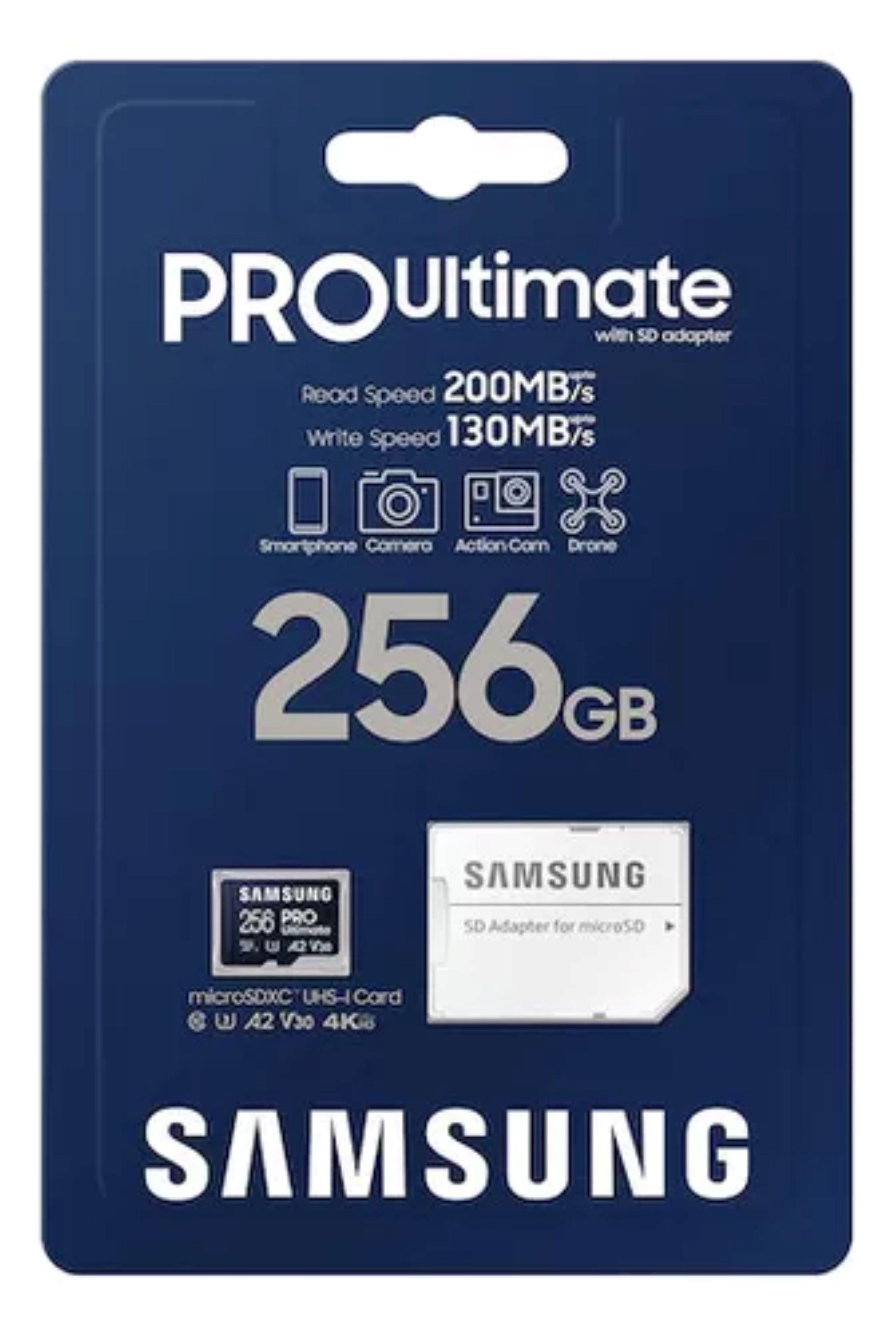 Memoria Micro SD Samsung Pro Ultimate 256GB 200mb/s V30, A2, 4k-2