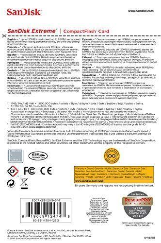 Memoria Compact Flash Sandisk Extreme 128 GB 120 Mb s-3