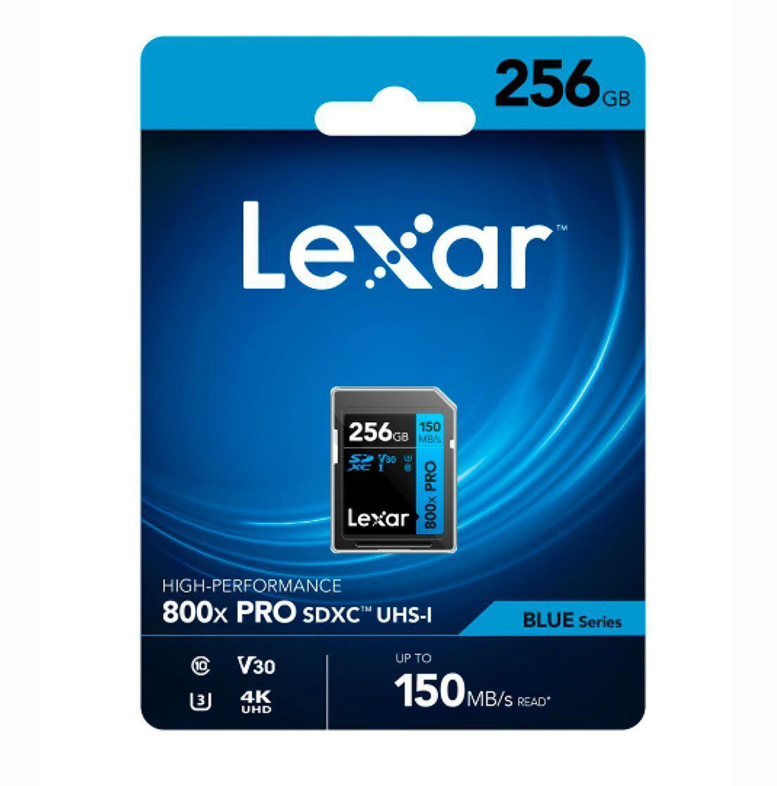 Memoria SD Lexar High Perfomance 800x 256GB U3 V30 4K UHD-3