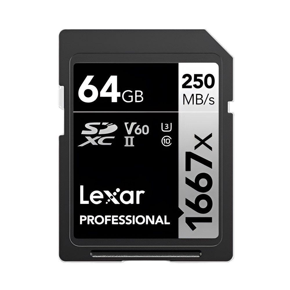 Memoria SD Lexar Silver Series 1667x 64GB UHS II U3 V60 4k-0