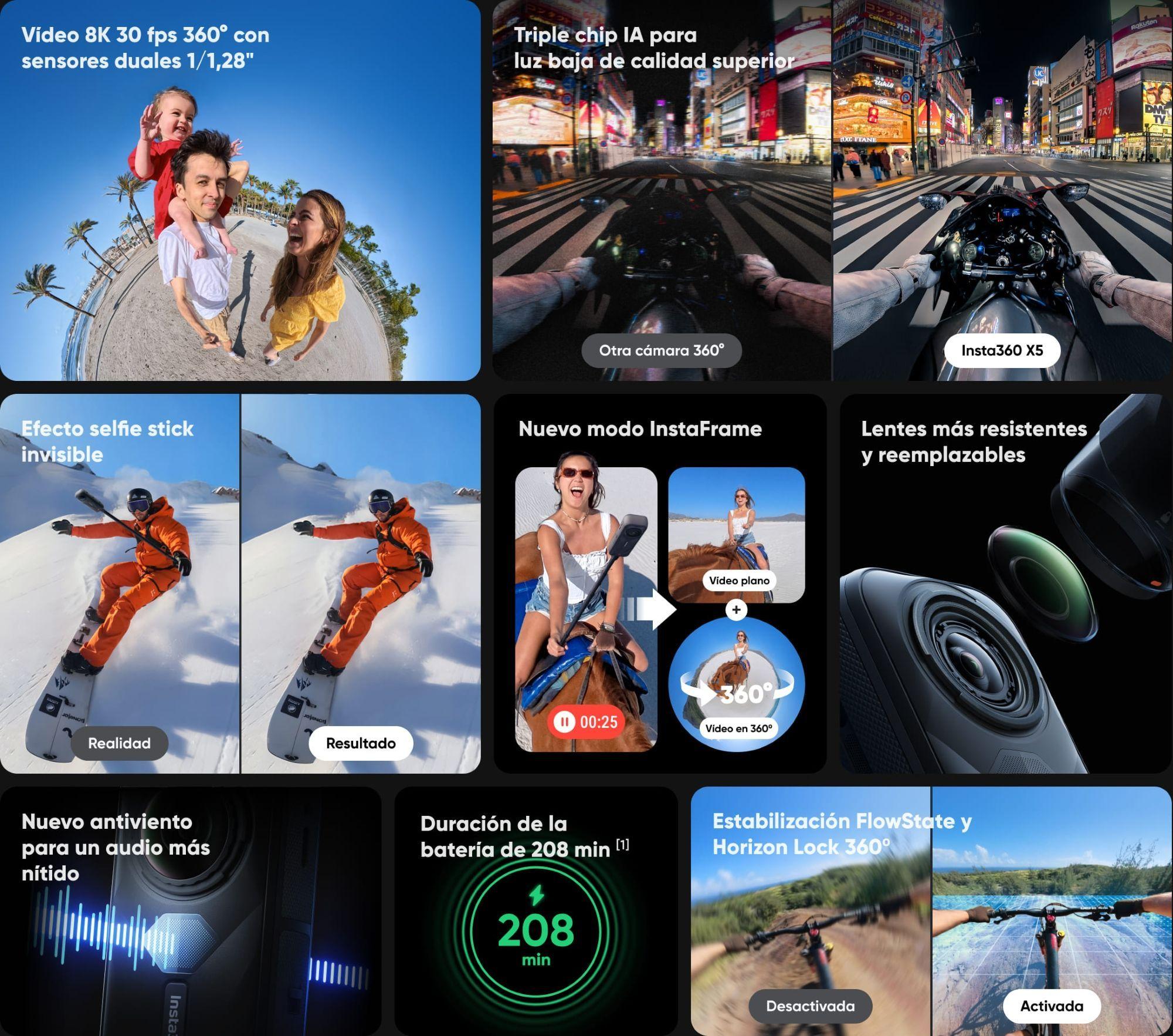 Camara De Accion Insta360 X5 8k-8