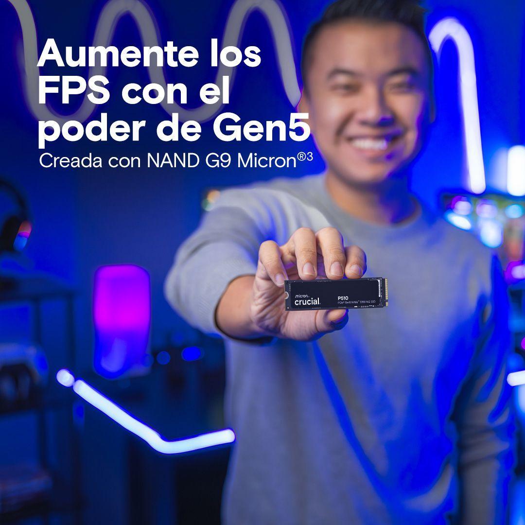 Ssd Crucial P510 De 1 Tb Pcie Gen5 Nvme 2280 M 2-2