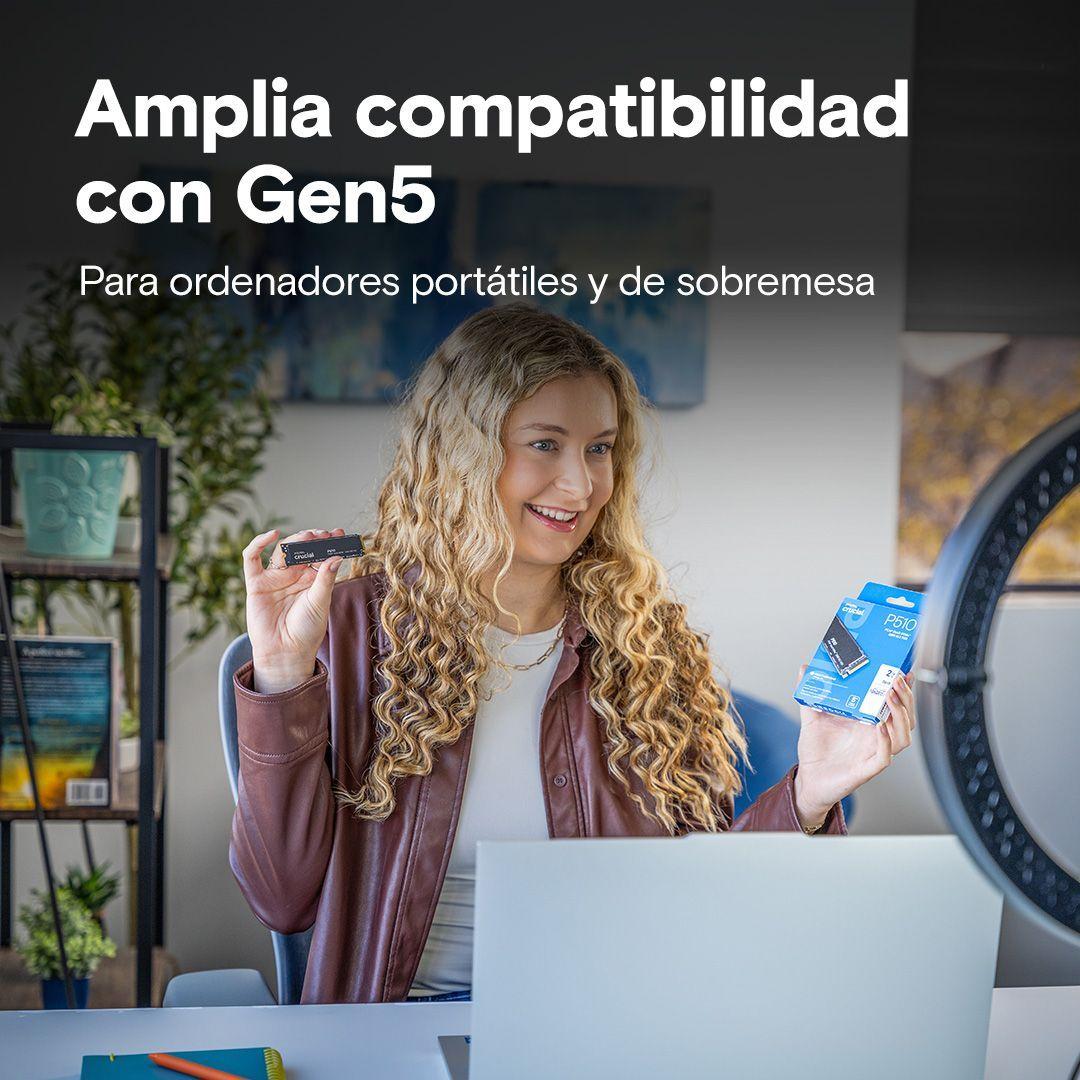 Ssd Crucial P510 De 1 Tb Pcie Gen5 Nvme 2280 M 2-3