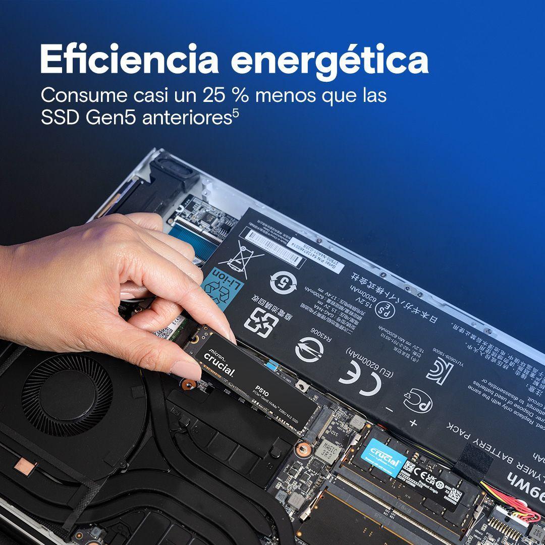 Ssd Crucial P510 De 1 Tb Pcie Gen5 Nvme 2280 M 2-4