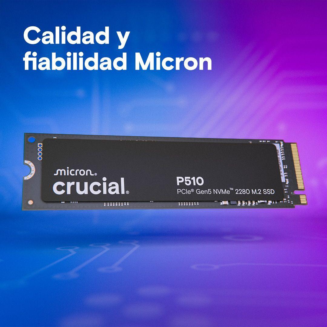 Ssd Crucial P510 De 1 Tb Pcie Gen5 Nvme 2280 M 2-5