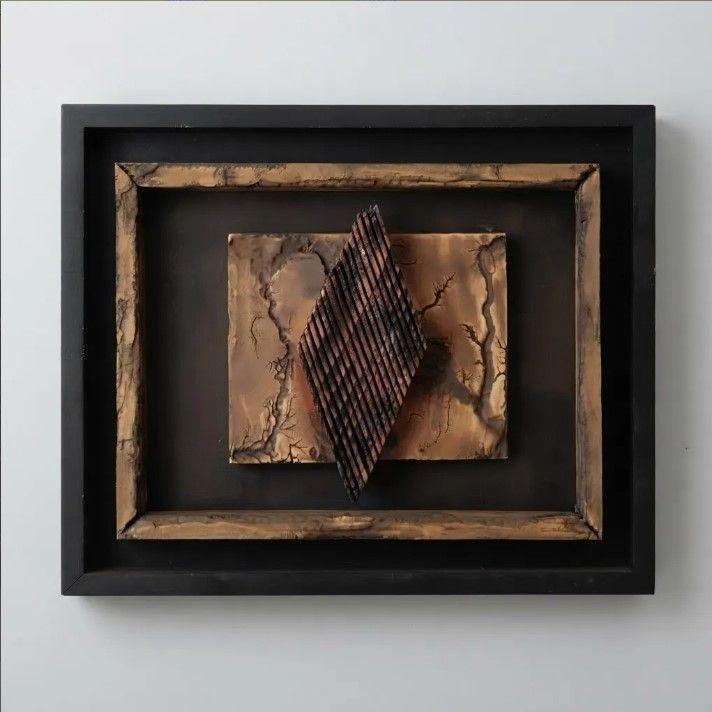 Cuadro Decorativo De Madera Rustico Abstracto-4