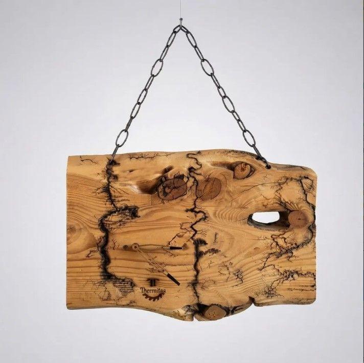 Cuadro De Madera Nativa Colgante Con Reloj De Pared-6