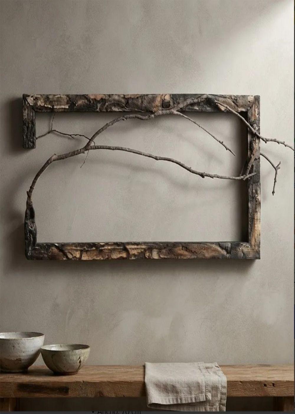 Cuadro Decorativo Rustico Moderno Rama De Árbol Fractales-1