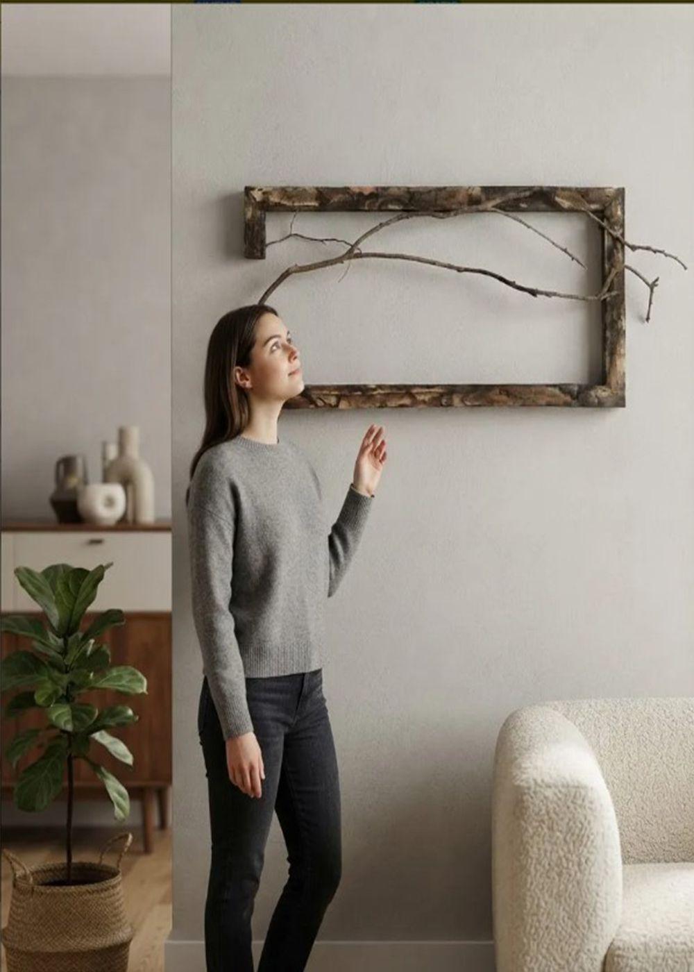 Cuadro Decorativo Rustico Moderno Rama De Árbol Fractales-2
