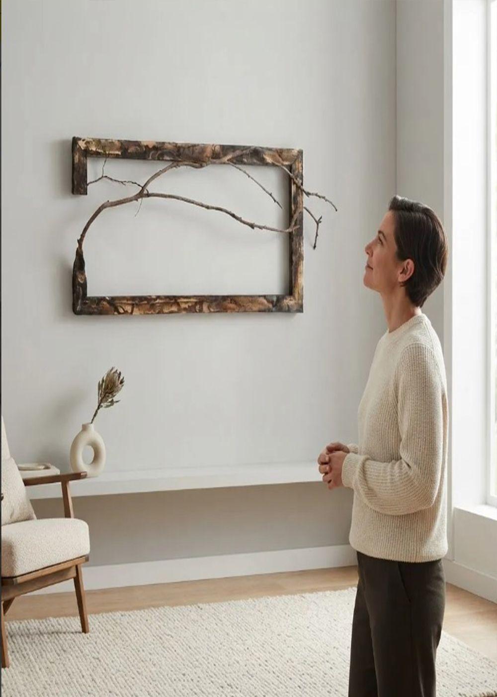 Cuadro Decorativo Rustico Moderno Rama De Árbol Fractales-4