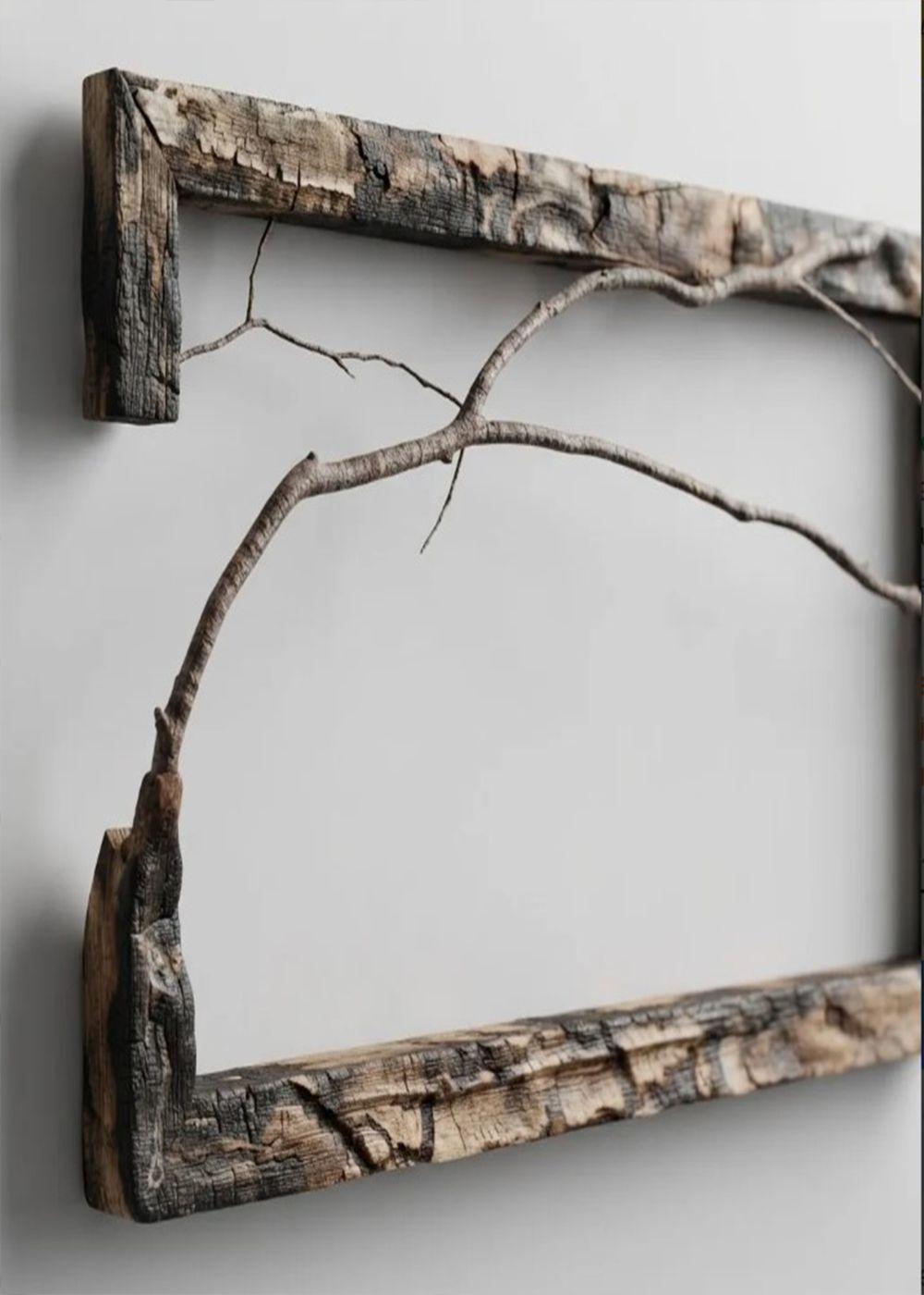 Cuadro Decorativo Rustico Moderno Rama De Árbol Fractales-5
