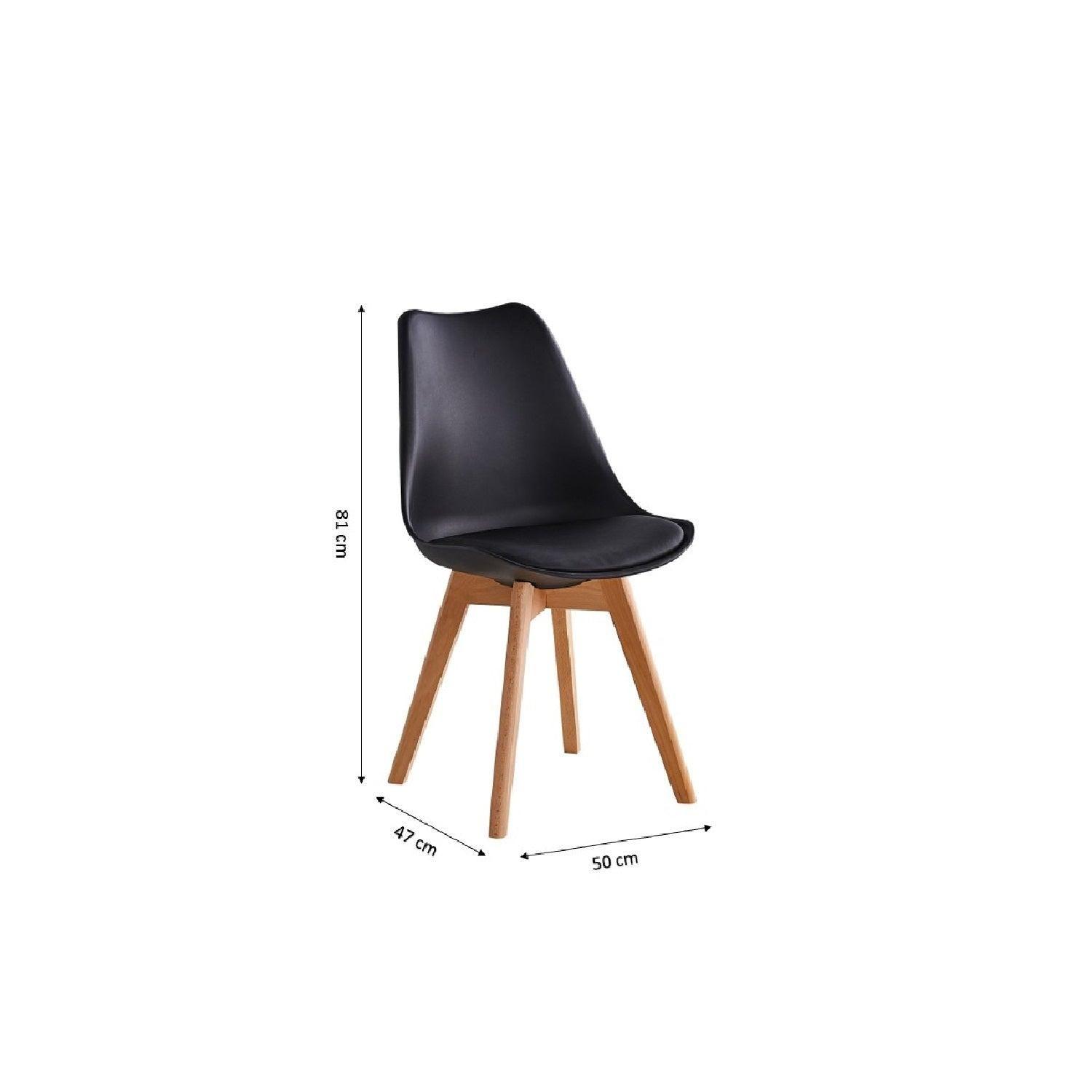 Pack x4 Sillas de Comedor Tulip Negra Midtown-4