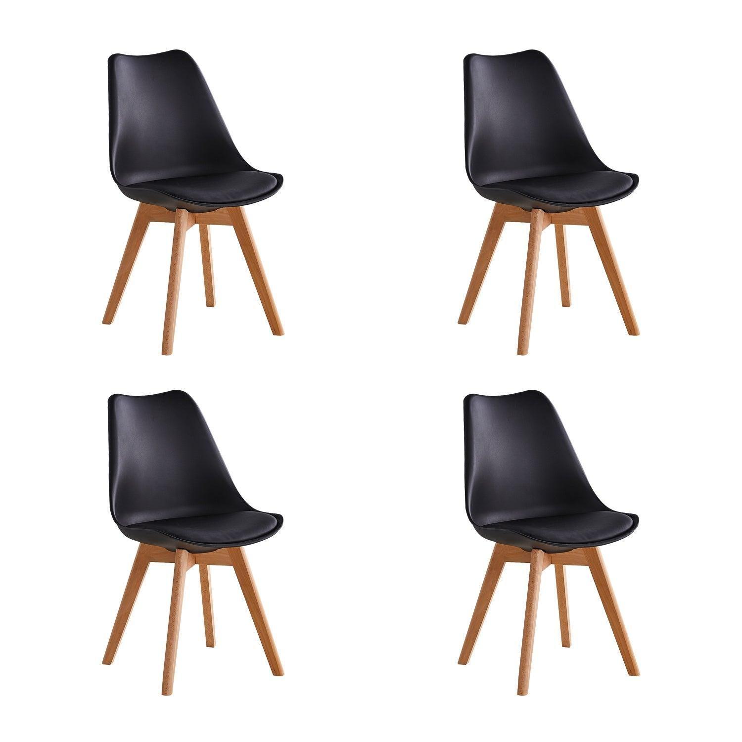 Pack x4 Sillas de Comedor Tulip Negra Midtown-0