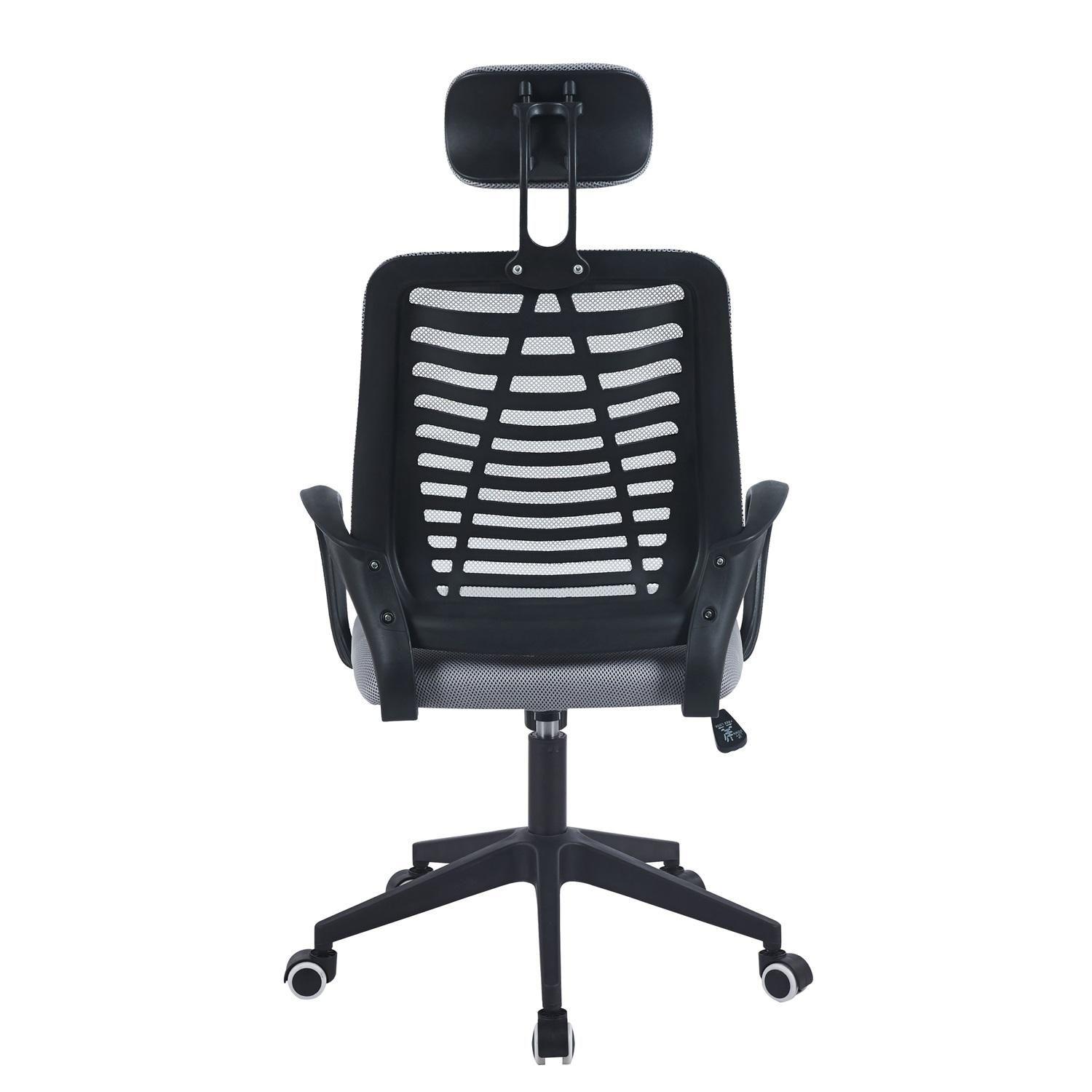 Silla De Oficina Mesh Con Cabezal Negra Midtown-2