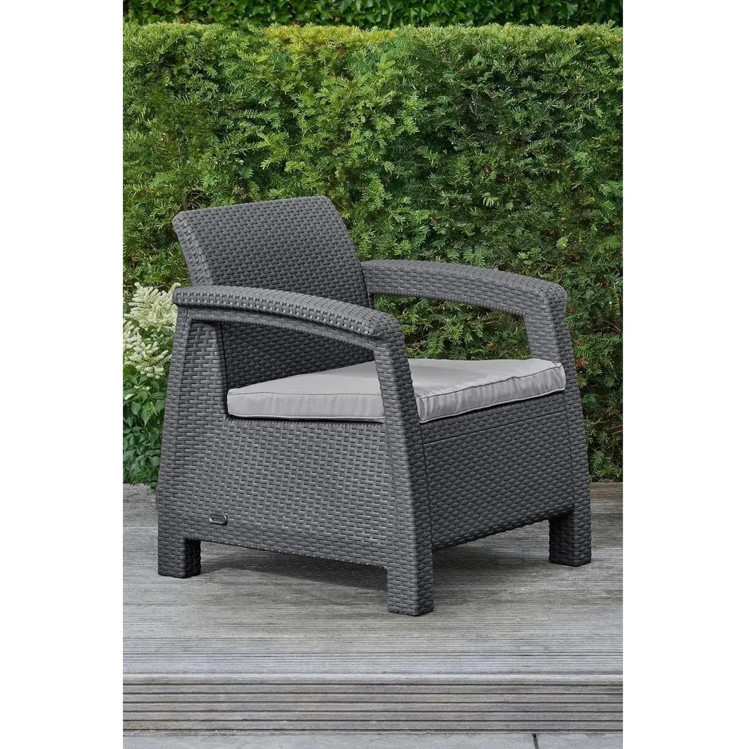 Juego de Terraza Living Jardin 3 Cuerpos Corfu Grafito-4