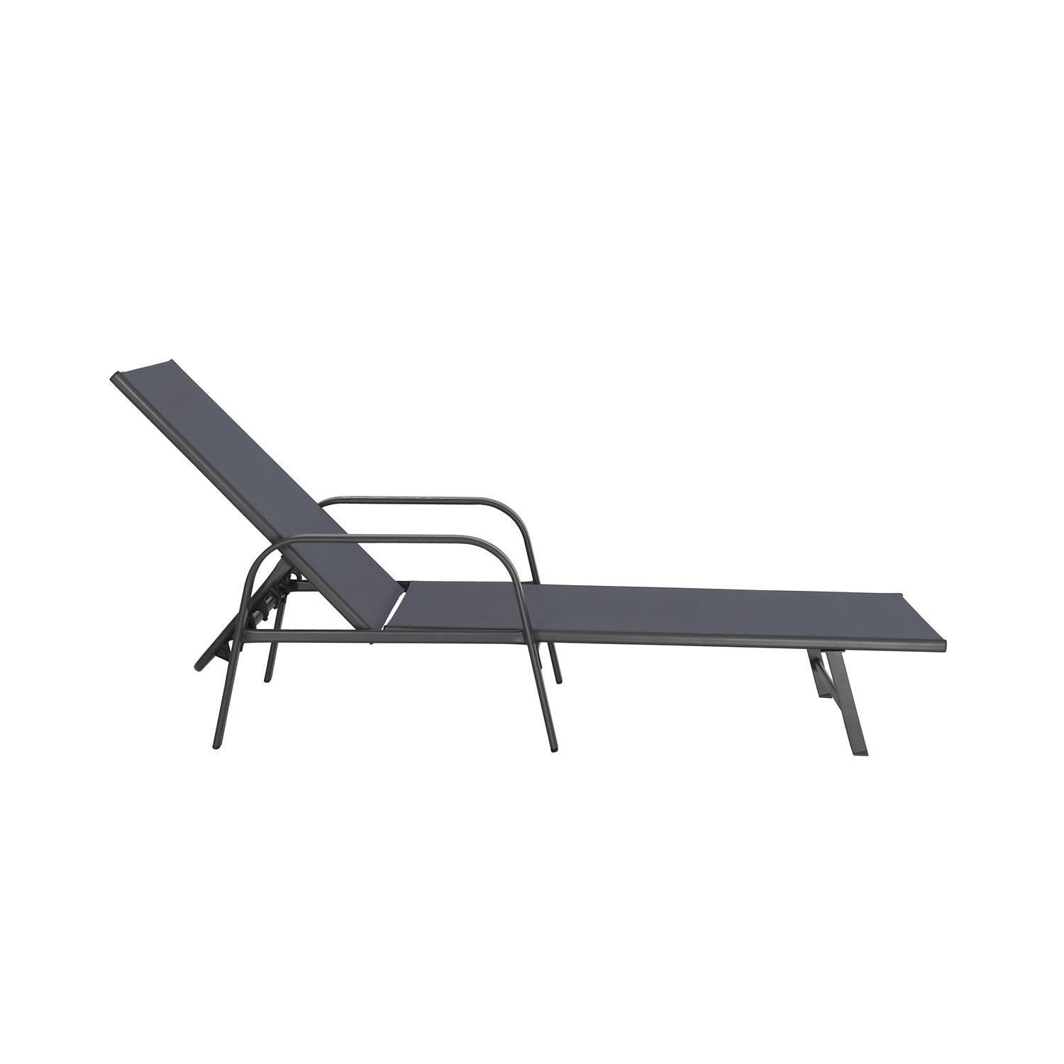 Juego de Reposeras Acero Gris Oscuro X2 Midtown-2