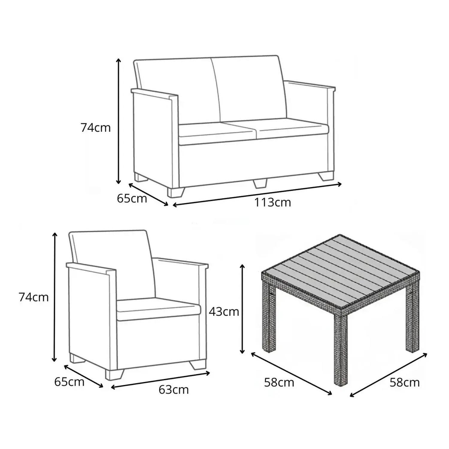 Set de Jardin Emma Cappuccino Keter-4