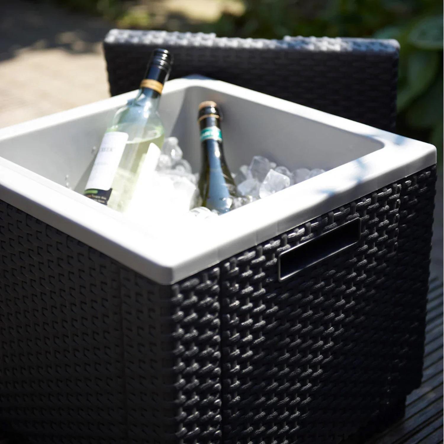 Mesa Cooler de Terraza Jardín Ice Cube Grafito Keter-4