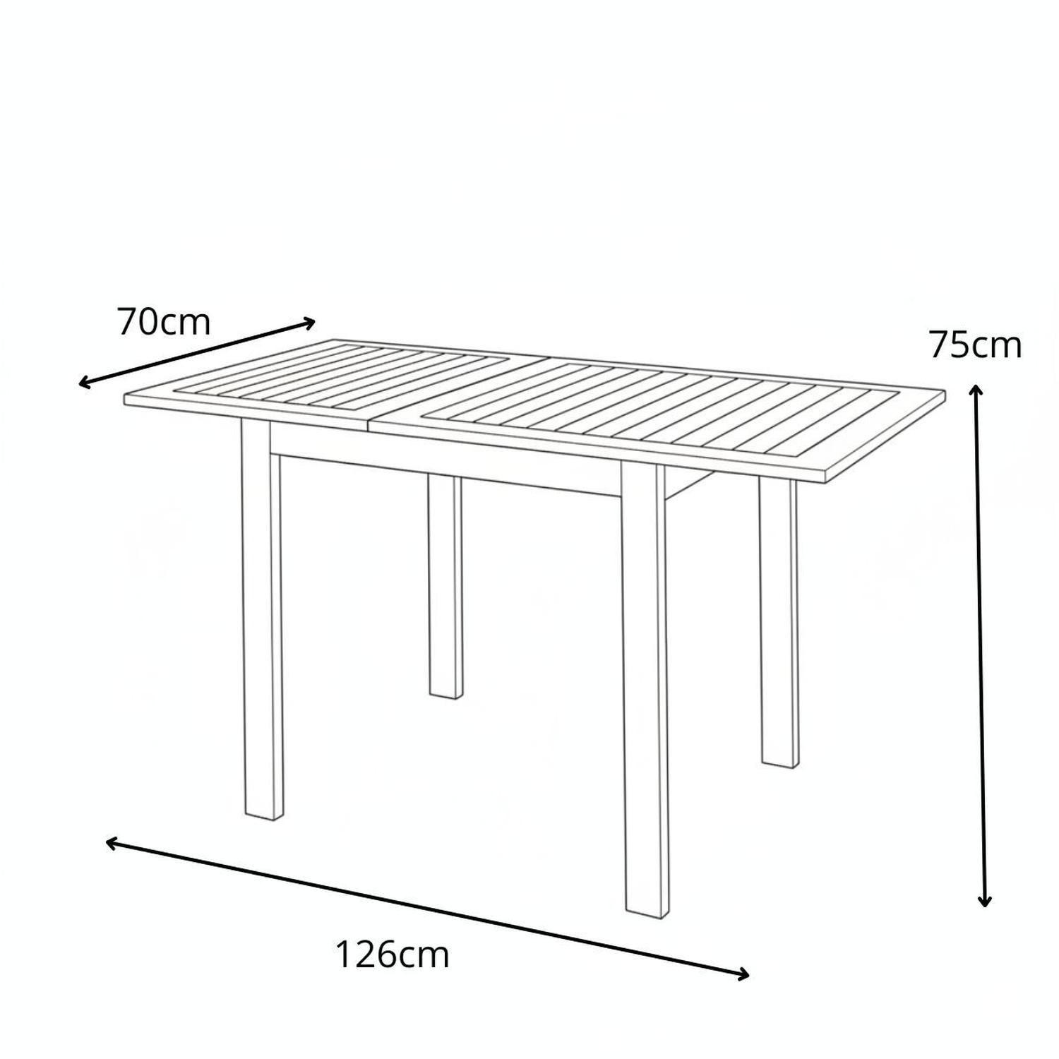 Mesa Kingsbury Extensible 75-126cm Midtown-8