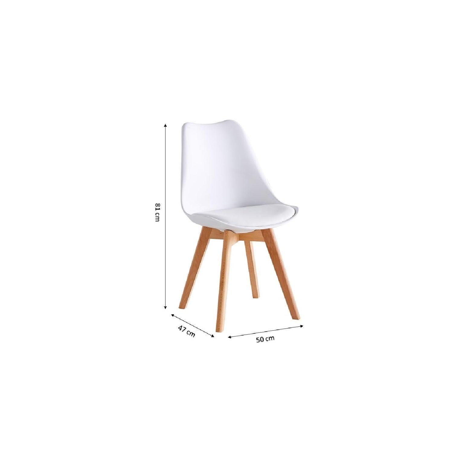 Pack x4 Sillas de Comedor Tulip Blanca Midtown-5