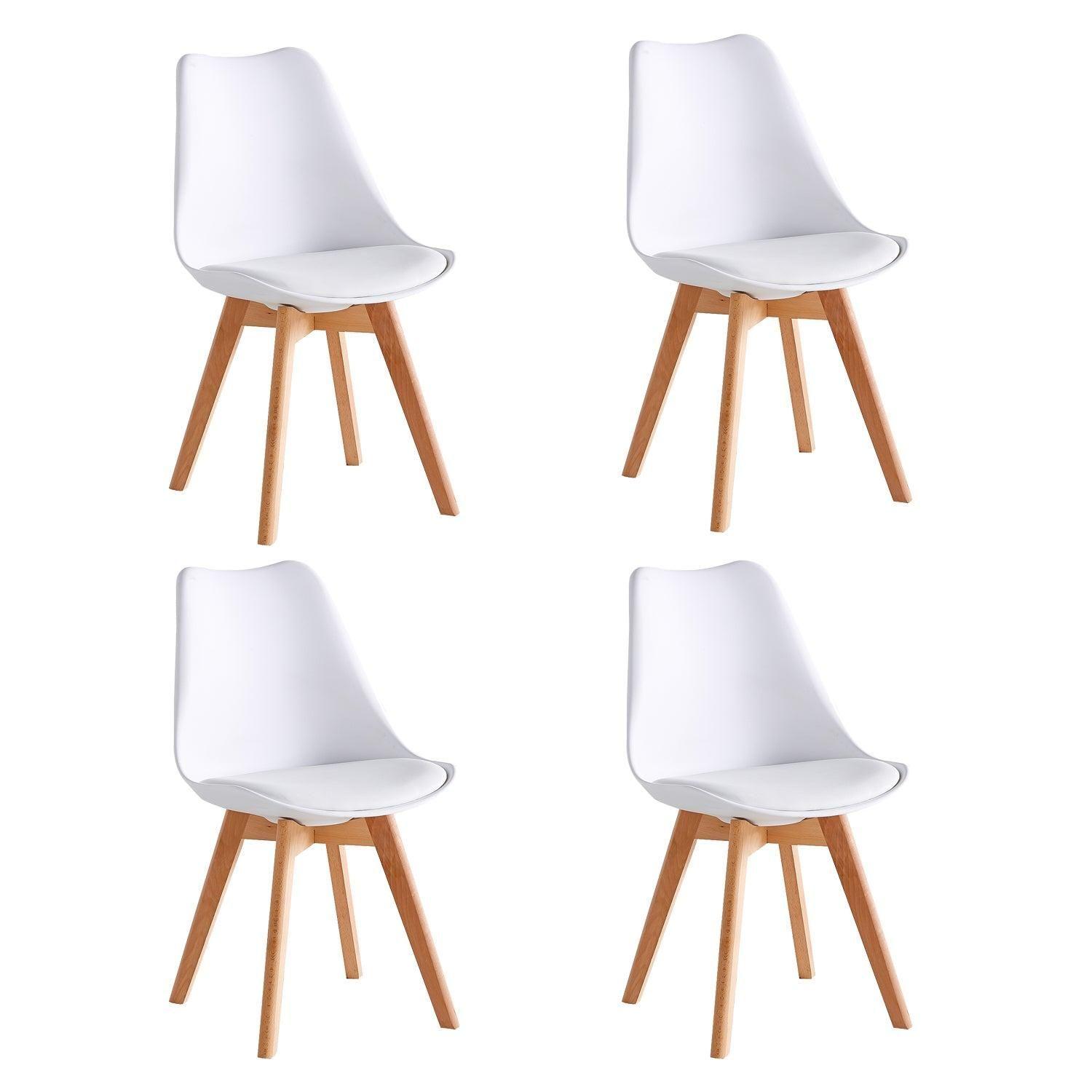 Pack x4 Sillas de Comedor Tulip Blanca Midtown-0