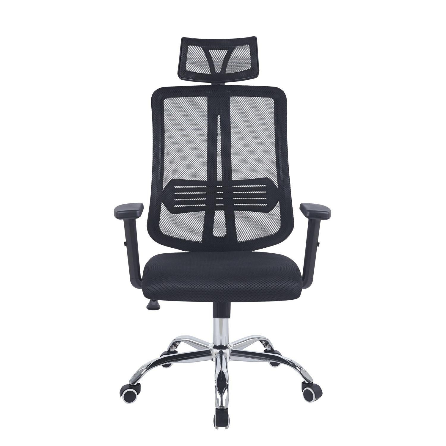 Silla De Oficina Mesh Ergonómica Base Cromada-2