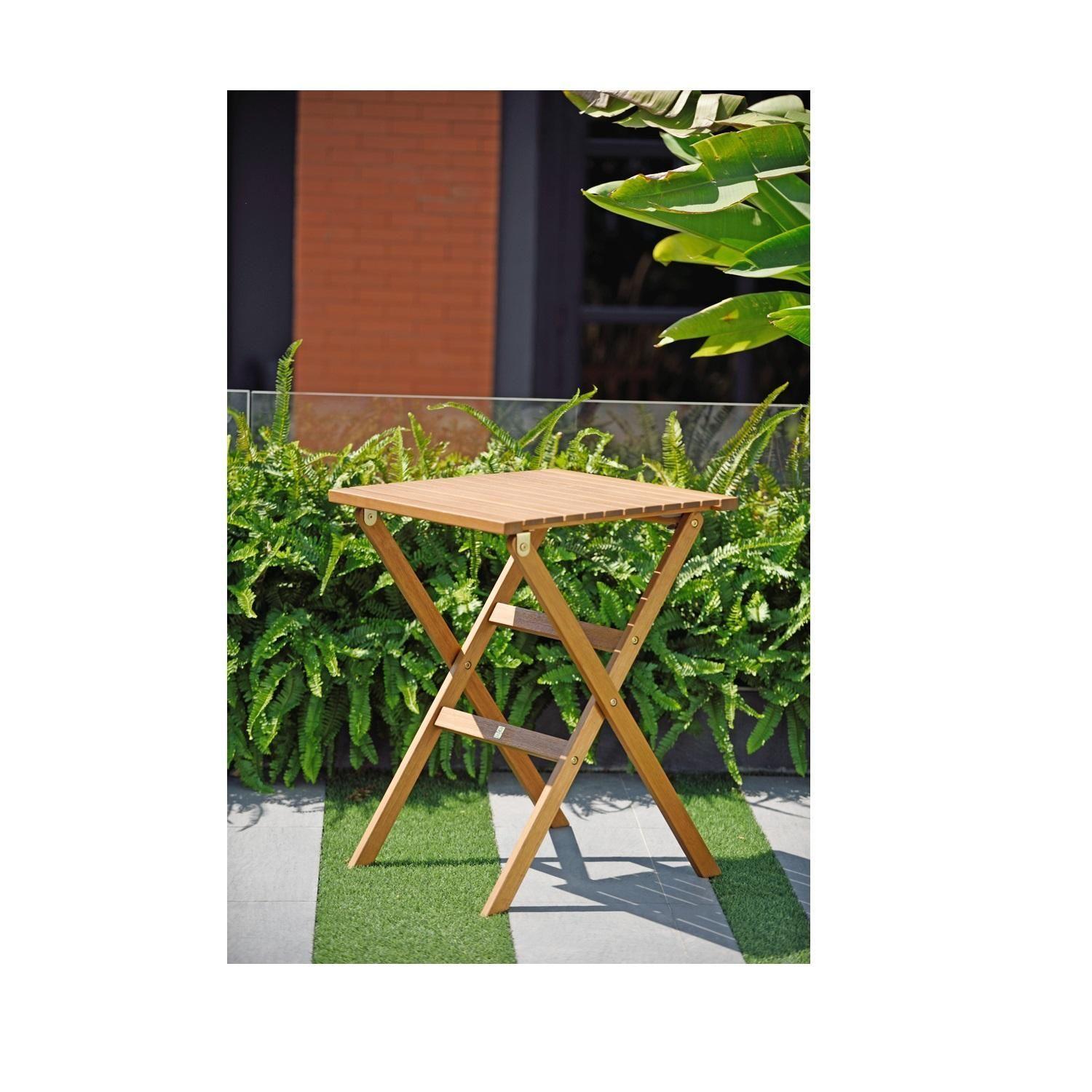 Juego De Terraza Madera Mesa Y Sillas Plegable Kingsbury-4